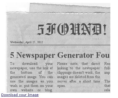 fake newspaper maker|make your own newspaper clipping.